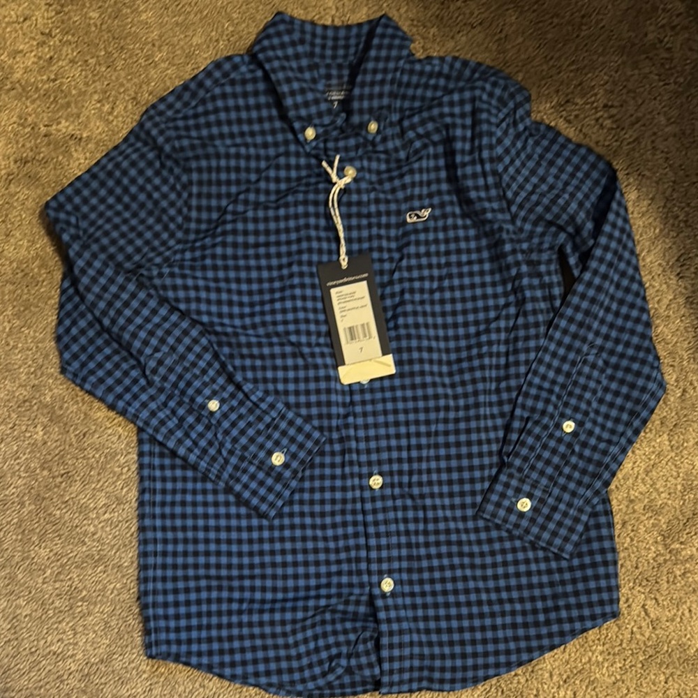Vineyard Vines Blue Casual Button Down Shirt
